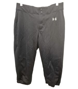 2 Pairs Black Under Armour Softball Uniform Pants Womens M